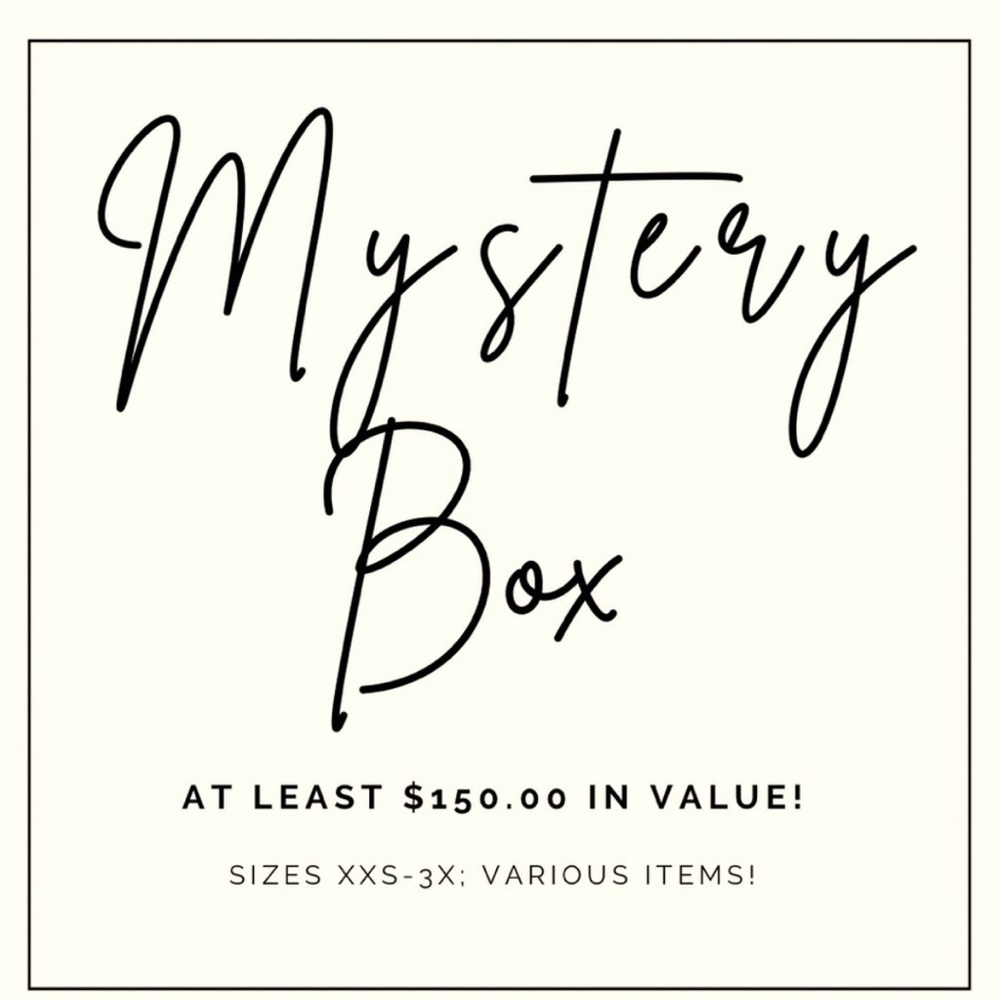 Mystery Box with Assorted Items Size Medium up to 12 items $150 WORTH IN VALUE